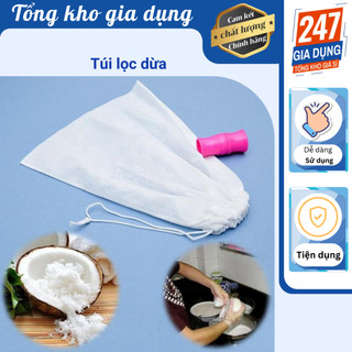 Túi lọc đa năng, lọc nước cốt dừa, rau má, lọc trà