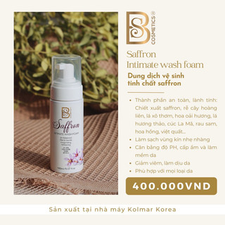 Dung dịch vệ sinh dạng bọt chiết xuất Saffron BSCosmetics 150ml