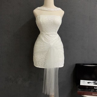 Váy ren 2 dây body xẻ vạt hông