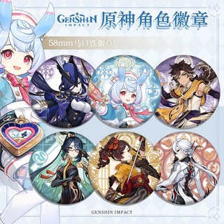 (LT) Huy hiệu cài áo IN HÌNH Genshin Impact game chibi game m01