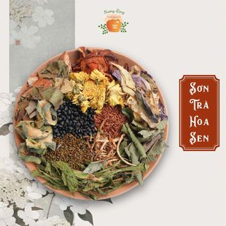 Trà sơn trà hoa sen Hương Rừng hộp 30 gói giúp giảm mỡ, giảm cân HRTM23