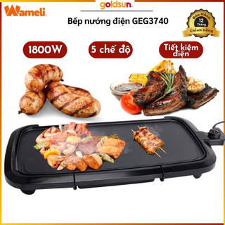 Bếp nướng điện goldsun GEG3740 không khói 1800W vỉ nướng 50x10 nhôm phủ chống dính. Bảo hành 12T