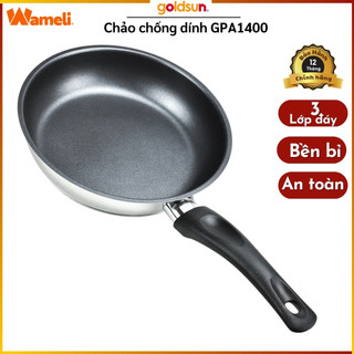 Chảo chống dính đáy từ 3 lớp chất liệu Inox, nhiều kích cỡ (16/18/20/24/26/28cm) Goldsun GPA1400