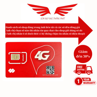 Sim Viettel trả trước đuôi lộc phát, thần tài, dễ nhớ