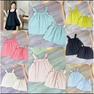 Set dây nhún 2 nơ vải Gân Mềm quần đùi