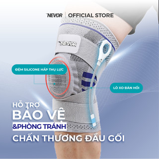 Bó gối thể thao cao cấp nevor bdg02 giúp phòng tránh chấn thương dây chằng khi đá bóng, chạy bộ...