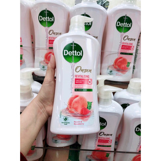 Sữa tắm Dettol onzen dưỡng ẩm, hương Đào & Phúc Bồn Tử/ Lô hội & bơ sảng khoái tự nhiên - 950G