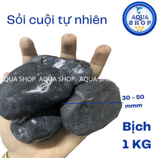 1kg Sỏi Cuội Đen, Vàng size 2-4cm; 5-7cm