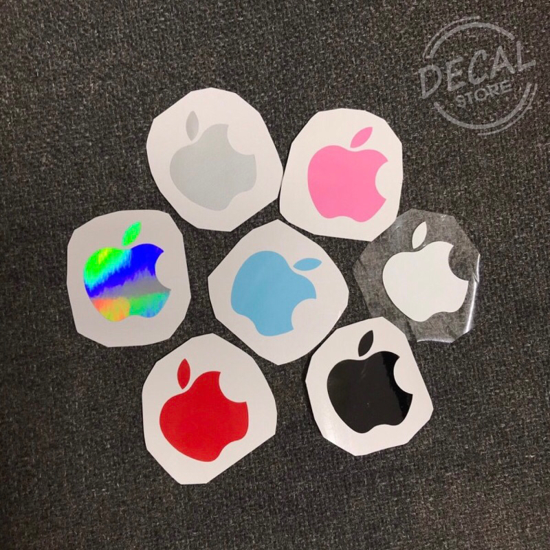 Tem dán xe logo táo hình dán sticker quả táo chất liệu decal chống nước