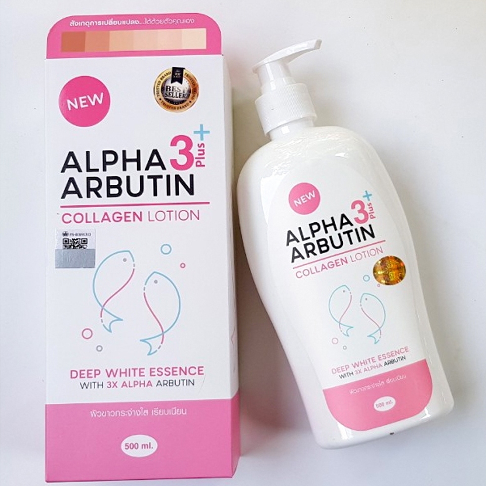 Sữa Dưỡng Thể Trắng Da, Dưỡng ẩm Alpha Arbutin 3 Plus Collagen Lotion 500ml Thái lan