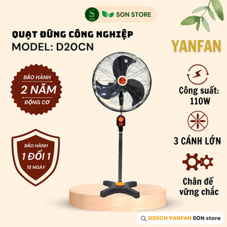 Quạt đứng công nghiệp yanfan d20cn - công suất 110w - cao tối đa 135cm - sải cánh 50cm - động cơ motor dây đồng 100%