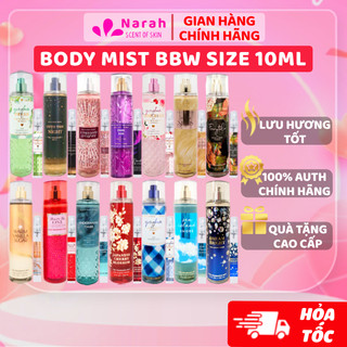 Xịt thơm body mist Bath and Body Works & Victoria Secret Mỹ đủ mùi size chiết 10ml - Narah