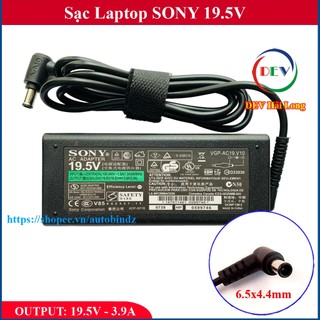 SẠC LAPTOP SONY VAIO 19.5V - 3.9A - 75W chân 6.5x4.4mm - đường kính đầu sạc 6.5mm