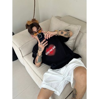Áo Thun Nam Cổ Tròn Bo Dệt Dày Tay Lỡ Trái Tim OXFREAK