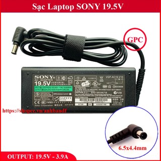 Sạc Laptop SONY 19.5V - 3.9A Chân Kim 6.5x4.4mm Nhập khẩu chất lượng cao - kèm dây nguồn