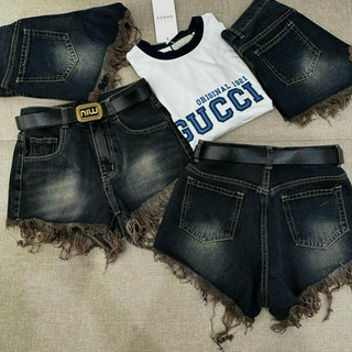 quần jeans short tua rua