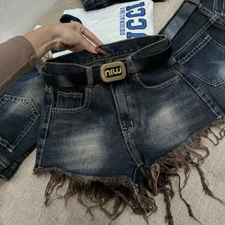 quần jeans short tua rua
