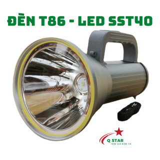Đèn pin cầm tay siêu sáng t86 led sst40 choá đèn 13cm chiếu xa trên 500m pin dung lượng 10.000mah