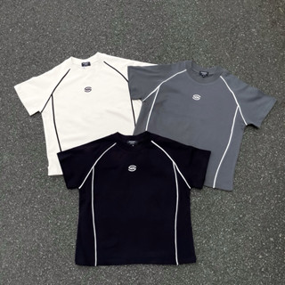 Áo thun Baby tee phối viền in hoạ tiết trước ngực, áo phông nữ from ôm áo thun local brand - GTM STORE