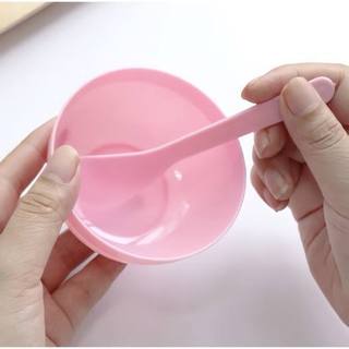Combo bát thìa chổi dẻo đắp mặt nạ