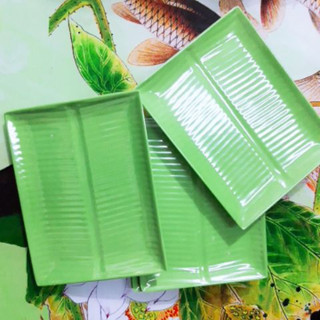 Đĩa Lá Chuối HÌnh Chữ Nhật Nhiều Size