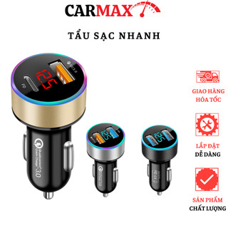 Tẩu sạc nhanh ô tô Hai Cổng USB Type C CarMax