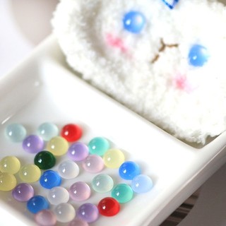 Mắt ngọc dán / đá mắt mèo / mắt thú bông len - nhiều màu size 4-14mm