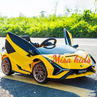 Xe ô tô điện cho bé, xe ô tô điều khiển từ xa trẻ em, xe ô tô bé tự lái có đèn và nhạc Misa kids