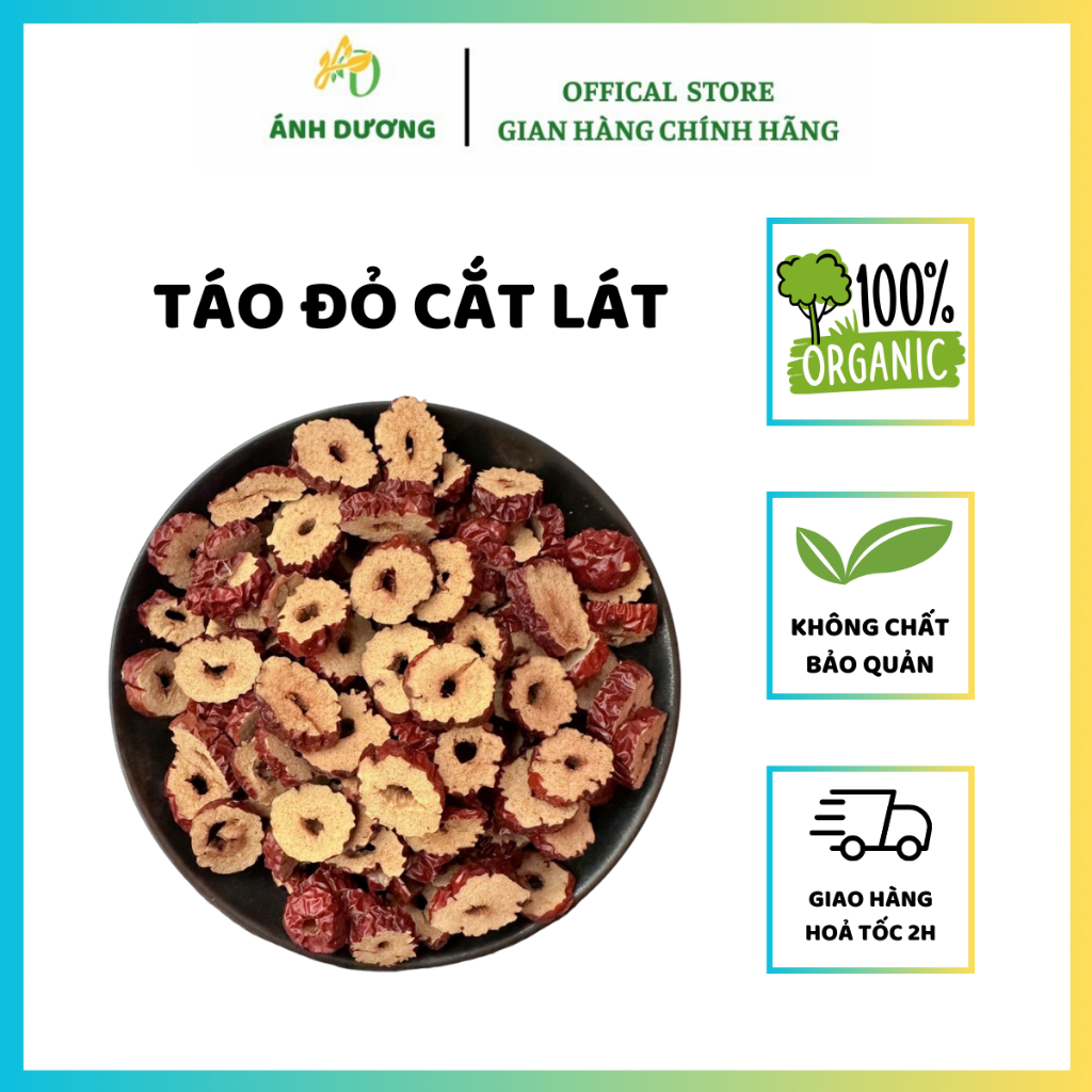500GR Táo Đỏ Cắt Lát Hỗ Trợ Giảm Cân, Giữ Dáng, Làm Đẹp Da, Giảm Đau Viêm Họng, Cải Thiện Giấc Ngủ