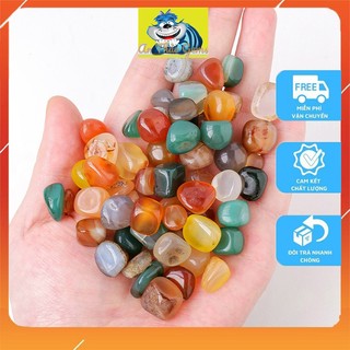 Sỏi Mã Não Tự Nhiên - Cuội Sỏi Nhiều Màu Sắc - Đá Phong Thuỷ Trang Trí Bể Cá, Rải Chậu Cây Cảnh
