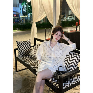 Set Sơmi Tơ Wang Đính Đá Siu Cấp