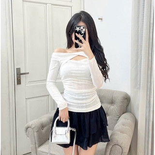 Áo Thun Nữ Dài Tay Xoắn Ngực 3 Màu - SVFA209