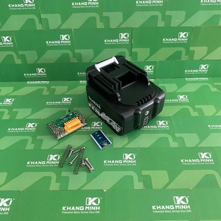 Vỏ mạch pin Makita 14.4V 4S-2P, Led báo pin và nhận sạc zin.