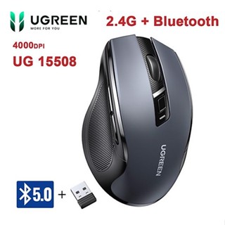 Chuột Không Dây Ugreen 15508 MU006 (6 nút im lặng,4000dpi 2.4Ghz,Wireless + Bluetooth 5.0)