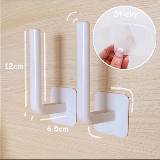 Móc Nhựa Treo Đồ Hình Chữ L Treo Đồ Treo  Đa Năng bền bỉ Dán Tường