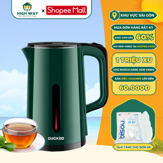 Ấm Siêu Tốc HIGHWAY Cuckoo Công Suất 1500W Dung Tích 2.5L Tự Ngắt Điện Khi Sôi 2 Lớp Cách Nhiệt