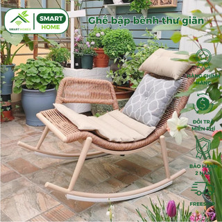 Ghế Bập Bênh Thư Giãn Kèm Đôn Để Chân Cao Cấp / SmartHomes
