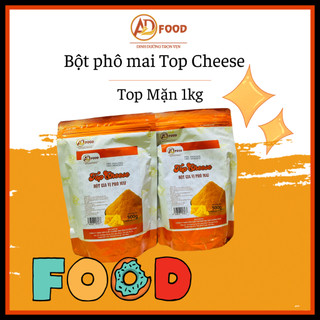 1KG BỘT PHÔ MAI TOP CHEESE VỊ MẶN NGON, BÉO THƠM NGẬY ĐẶC TRƯNG CỦA PHÔ MAI, GAM MÀU CAM SIÊU NỔI BẬT, CHUYÊN LẮC