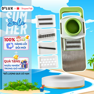 Bộ Nạo Rau Củ Quả 6 Món Đa Năng 5 Lưỡi INOX 304 Không Gỉ, Đồ Bào Rau Củ Đa Năng Cao Cấp Thái Lát, Bào Sợi, Hạt Lựu