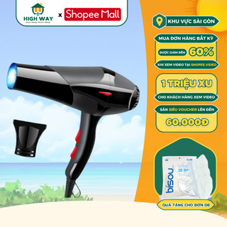 Máy Sấy Tóc HIGHWAY 2 Chiều Nóng Lạnh Công Suất Lớn 3500W, Chế Độ Sấy Chăm Sóc Tóc