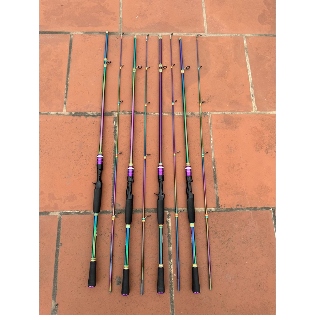 Cần câu lure máy ngang và máy đứng CARBON TITAN ( DAIWA ) TOÀN THÂN   Cần câu lure