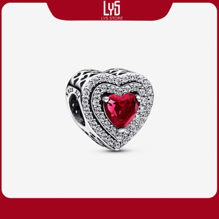 Charm bạc s925 sparkling levelled heart charm 1136 - bạc s925