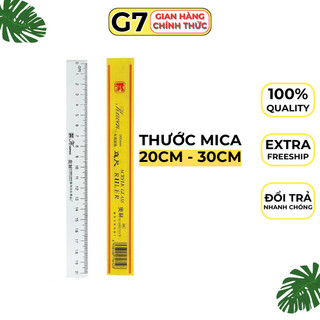 Thước nhựa mica, thước học sinh 20cm 30cm