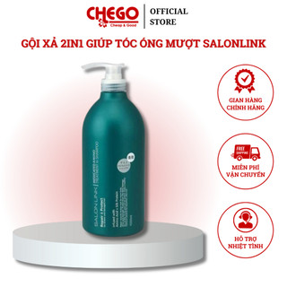 Dầu gội và xả 2in1 thêm dưỡng chất Kumano Salonlink Medicated Treatment in Shampoo 1000ml giúp tóc óng mượt (xanh đậm)