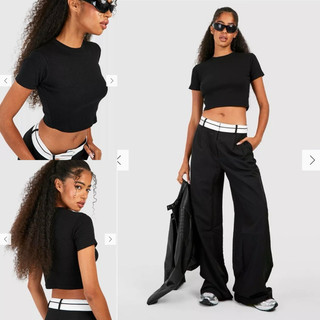 Áo thun crop top trơn f21 chuẩn