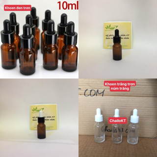 Lọ chiết serum (SET 10SP) 5ml 10ml 15ml 20ml khoen đen, serum khoen trắng