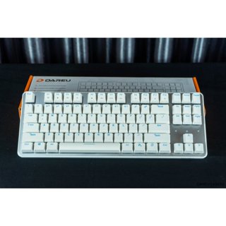 Bàn phím cơ không dây Dareu EK807G White, Red swich không led