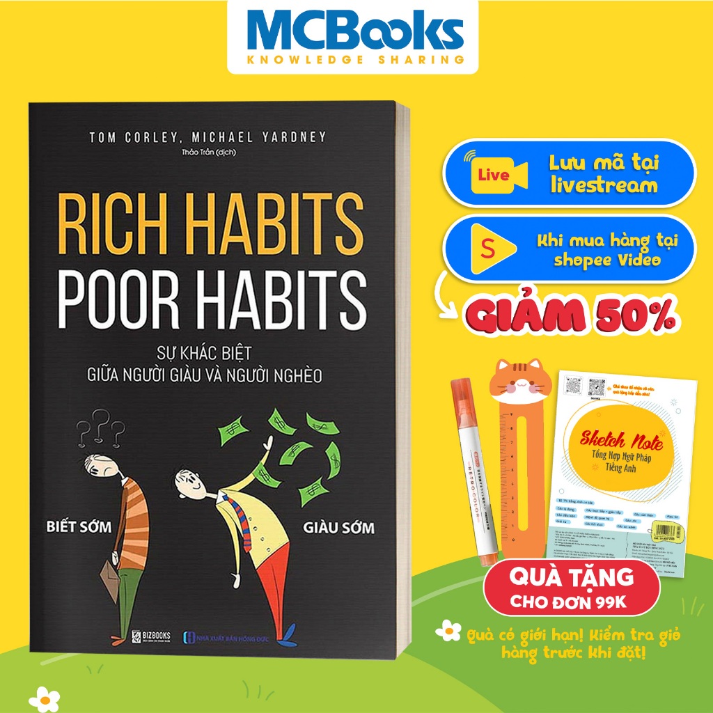 Sách - Rich habits poor habits - Sự Khác Biệt Giữa Người Giàu Và Người Nghèo - BizBooks