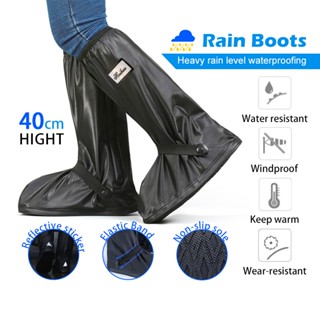 Ủng đi mưa người lớn chất liệu nhựa PVC, bọc giày đi mưa chống nước chống trượt cho nam nữ đủ size