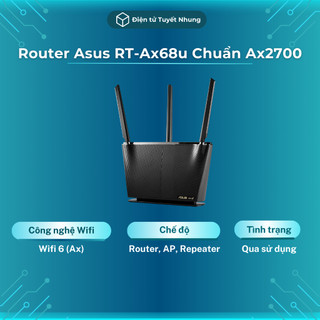 Router Asus RT-Ax68u Chuẩn Ax2700, 2 Băng Tần, Qua Sử Dụng - Router Wifi Cao Cấp, BH 3 Tháng 1-1